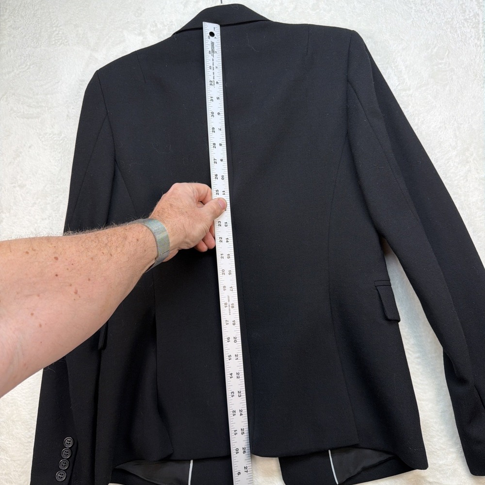 J.Crew Womens Black Wool Blazer Size 8 Tailored Career Jacket Made In Japan - Picture 7 of 10